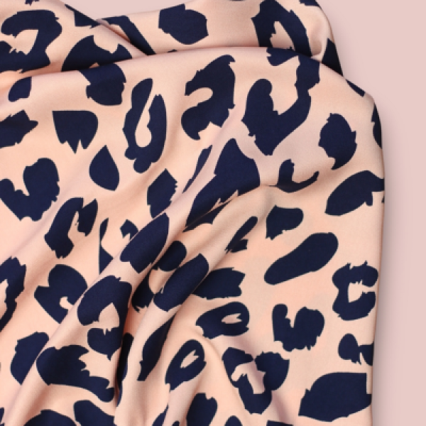 mind the Maker - Viskose Twill - Urban Leo - Peach & Indigo Night